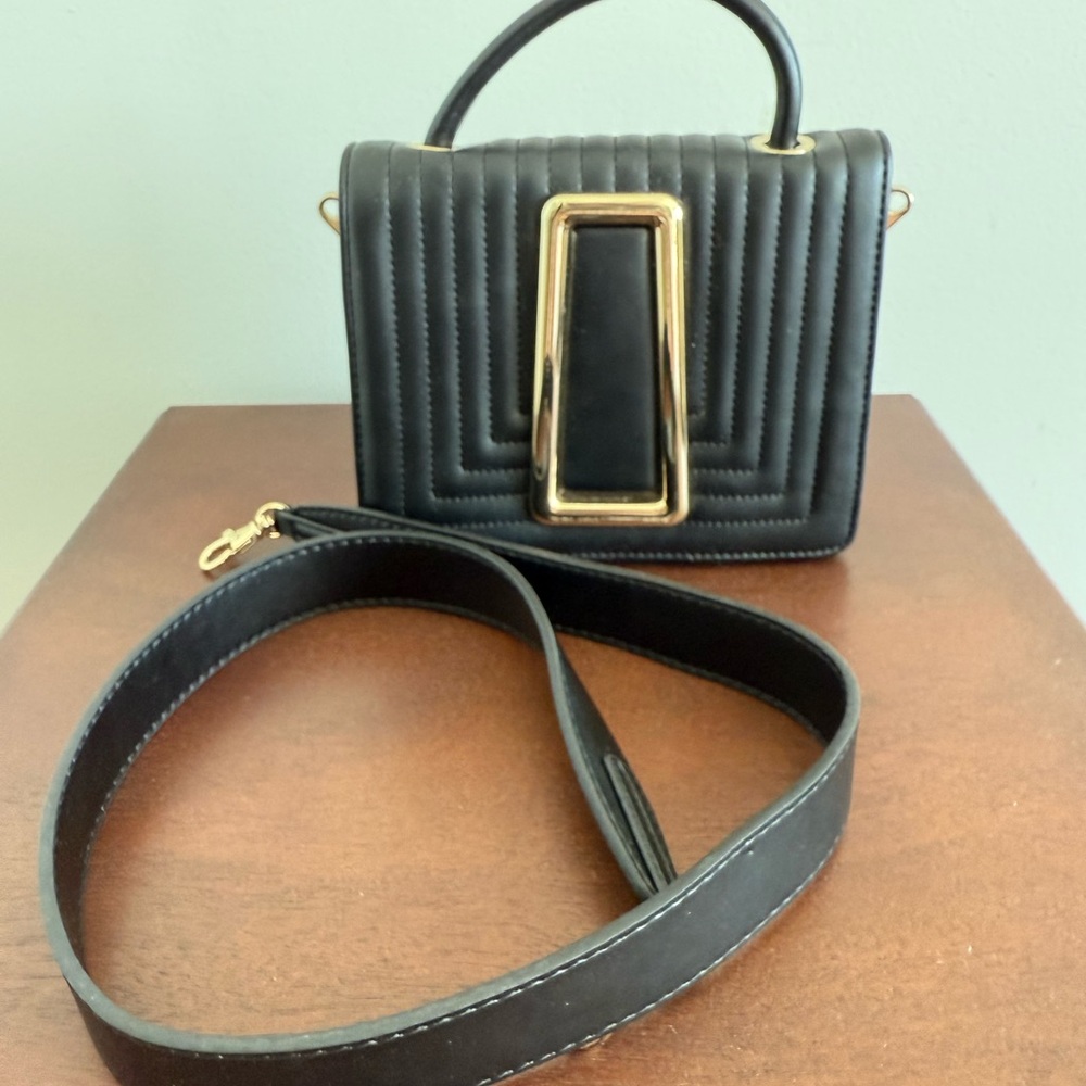 ZARA Black Quilted Handbag